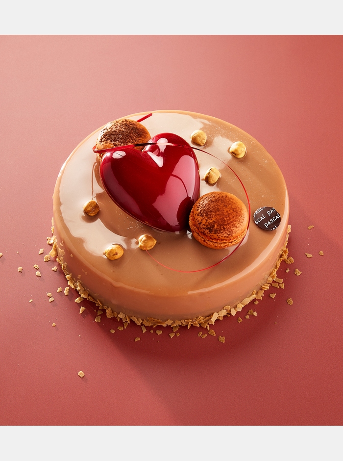 Feuilletine med sjokoladehjerte