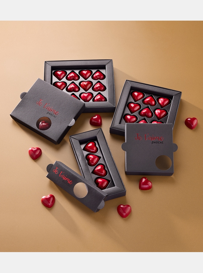 Je t'aime sjokoladehjerter