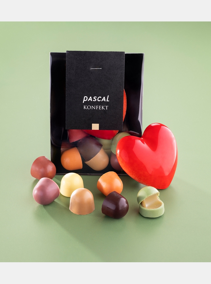 Konfektpose med hjerte