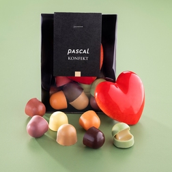 Konfektpose med hjerte