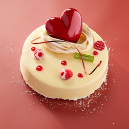 Hvit drøm med sjokoladehjerte